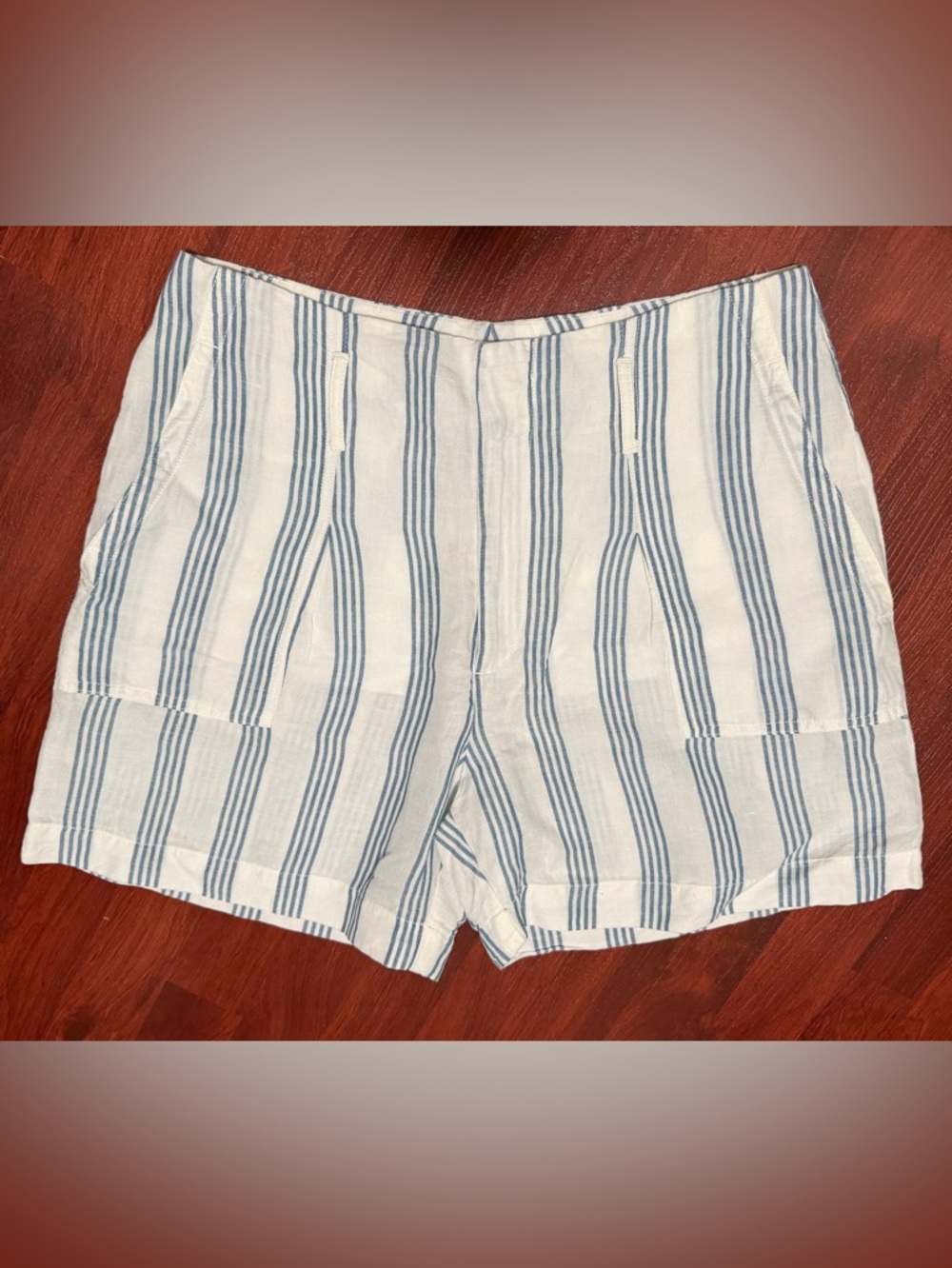 Lauren Ralph Lauren Striped Linen Blend Shorts Size 10